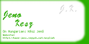 jeno kesz business card